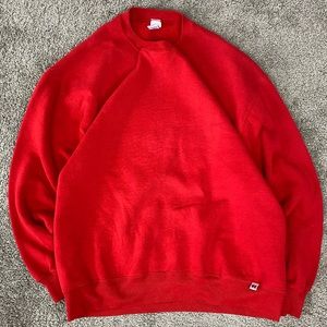 Vintage 90s red russell athletic crewneck‎